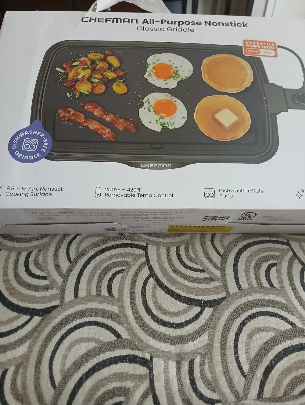Chefman Black All-Purpose Nonstick Classic Griddle